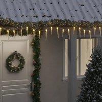 Berkfield Home Christmas Icicle Light 100 LEDs Warm White 10 m Acrylic PVC