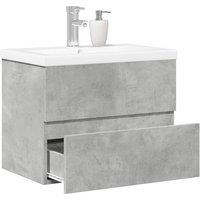 Berkfield Home 2 Piece Bathroom Furniture Set Concrete Grey Engineered Wood