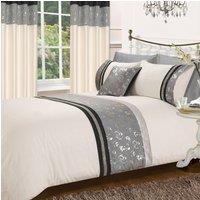 Intimates Elegant Foil Printed Duvet Cover & Pillowcase Set in Black | Size: Single