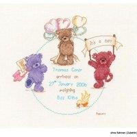 Vervaco CELEBRATION BIRTH - Counted Cross Stitch Kit: Birth Record: Popcorn Celebration