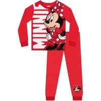Disney Girl's Minnie Mouse Long Sleeve Pyjamas in Red | Size: 2-3 Years