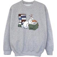 Frozen II Boy's Olaf Reading Sweatshirt in Grey | Size: 12-13 Years