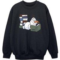 Frozen II Boy's Olaf Reading Sweatshirt in Black | Size: 3-4 Years