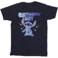 Lilo & Stitch Boy's Birthday Boy Stars T-Shirt in Navy | Size: 3-4 Years