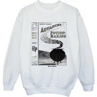 Harry Potter Boy's Hufflepuff Quidditch Team Captain Sweatshirt in White | Size: 3-4 Years