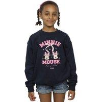 Disney Girl's Cherry Club Minnie Mouse Sweatshirt in Navy | Size: 9 Years