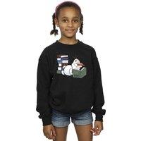Frozen II Girl's Olaf Reading Sweatshirt in Black | Size: 12-13 Years