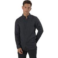 TopLook London Men's Business Casual Shirt Button-Down Semi Formal Shirt in Jet Black | Size: 2XL