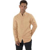TopLook London Men's Mens Business Casual Shirt Button-Down Casual Shirts in Tan | Size: Large