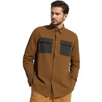 TopLook London Men's Mens Smart Casual Shirt Long Sleeve Shirt with Chest Pockets in Olive | Size: 2XL