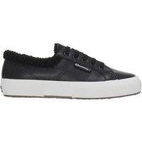 Superga Men's 2750 Vegan Leather Trainers in Black | Size: 4