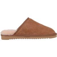 SNUGRUGS Men's Taylor, Genuine Open Back Mule Sheepskin Slippers, Hardwearing Sole in Tan | Size: 9