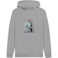 apoh Men's Christmas Tree Banksy Hoodie in Light Grey | Size: 2XL