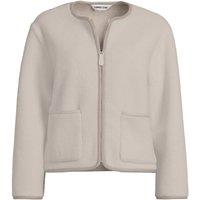 Lands' End Women's Sherpa Fleece Jacket in Ecru | Size: 10-12