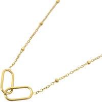 Harfi Women's Interlocking Paperclip Infinity Gold Plated Necklace | Size: 18 inches