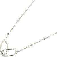 Harfi Women's Interlocking Paperclip Infinity Silver Necklace | Size: 18 inches