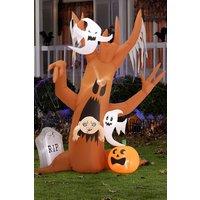 Living and Home 8FT Inflatable Halloween Ghost Tree Pumpkins in Brown