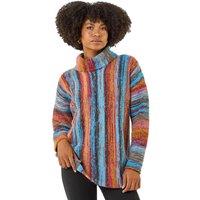 Roman Women's Space Dye Roll Neck Knit Jumper in Orange | Size: 10