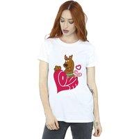 Scooby Doo Women's Love Heart T-Shirt in White | Size: Large