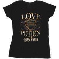 Harry Potter Women's Love Potion Cotton T-Shirt in Black | Size: XL