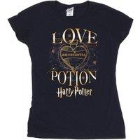 Harry Potter Women's Love Potion Cotton T-Shirt in Navy | Size: XL