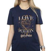 Harry Potter Women's Amortentia Love Potion Cotton Boyfriend T-Shirt in Navy | Size: 5XL