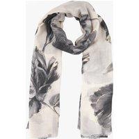 Sarta Women's Eleanor Abstract Floral Lightweight Scarf in Grey