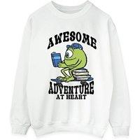 Disney Men's Reading Awesome Mike Wazowski Sweatshirt in White | Size: Small