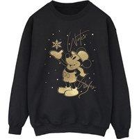 Disney Men's Winter Wishes Mickey Mouse Sweatshirt in Black | Size: 4XL