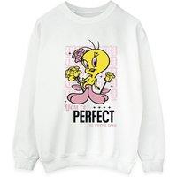 Looney Tunes Men's Youre Perfect Tweety Sweatshirt in White | Size: 5XL