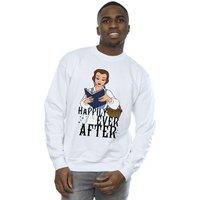 Beauty And The Beast Men's Happily Ever After Reading Disney Sweatshirt in White | Size: Small