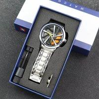Leaper Men's Wheel Rotating Waterproof Watch in Orange