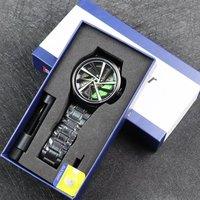 Leaper Men's Wheel Rotating Waterproof Watch in Black | Size: 200g