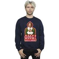 Elf Men's Santa Is Coming Sweatshirt in Navy | Size: XL