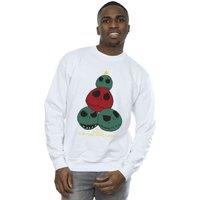 The Nightmare Before Christmas Men's Tree Sweatshirt in White | Size: Small