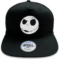Nightmare Before Christmas Men's Jack Skellington Face Snapback Cap in Black