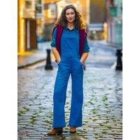 Brakeburn Women's Leia Denim Dungarees in Navy | Size: 14
