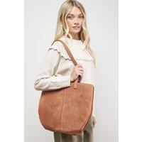 Oasis Women's Jas Suede Tote Bag With Multi Handles in Tan