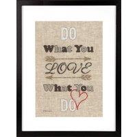 Vervaco DO WHAT YOU LOVE - Counted Cross Stitch Kit: Do What You Love in Black