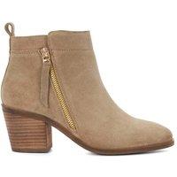 Dune London Women's Wide Fit 'Paicing' Suede Ankle Boots in Taupe | Size: 3