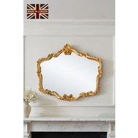 Yearn Mirrors Regency Decorative Landscape Mirror Gold in Metallic Gold