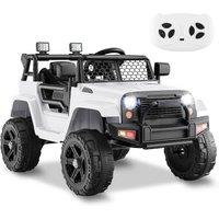 Costway 12V Battery Ride On Truck Electric Ride On Car in White