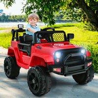 Costway 12V Battery Ride On Truck Electric Ride On Car in Red