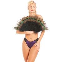 Lady Olga Women's British Made Satin Thong in Purple | Size: 20