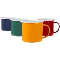 Argon Tableware Coloured Enamel Mugs - 375ml - 4 Colours
