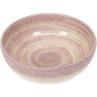 Verano Spanish Ceramics Pastel Beach Hand Painted Kitchen Dining Table Shallow Bowl Set of 4 (Diam) 14cm in Lilac