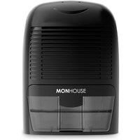 MONHOUSE 1500ml Dehumidifier - Portable & Compact Electric Moisture Absorber in Black