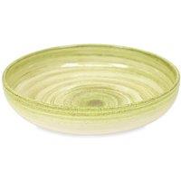 Verano Spanish Ceramics Pastel Beach Hand Painted Kitchen Dining Table Large Bowl 27cm (Diam) in Green
