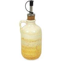 Verano Spanish Ceramics Pastel Beach Hand Painted Kitchen Dining Table Oil Drizzler Pourer 250ml in Orange