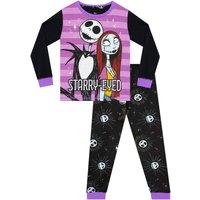 Disney Girl's The Nightmare Before Christmas Pyjamas in Purple | Size: 6-7 Years